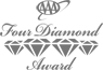 The image shows the "AAA Four Diamond Award" text with four diamond icons arranged in a horizontal line below the text.